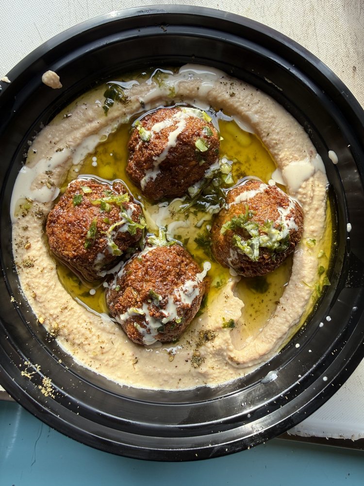 Hummus and Israeli Salad